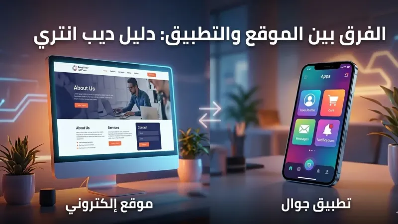الفرق بين الموقع والتطبيق
